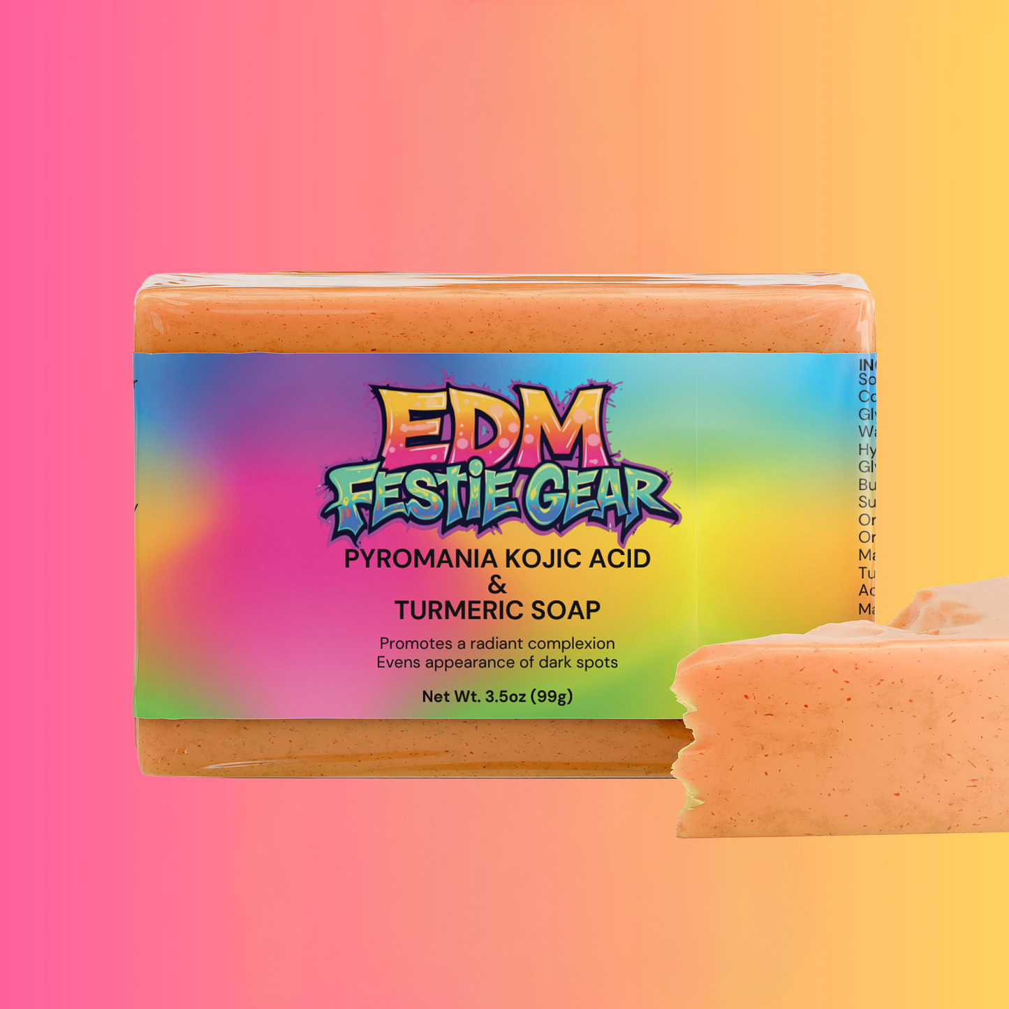 Pyromania Kojic Acid & Turmeric Soap - Brighten and Hydrate for the Festival Vibe