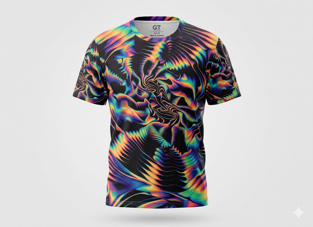 Electric Mirage Abstract Graphic Tee