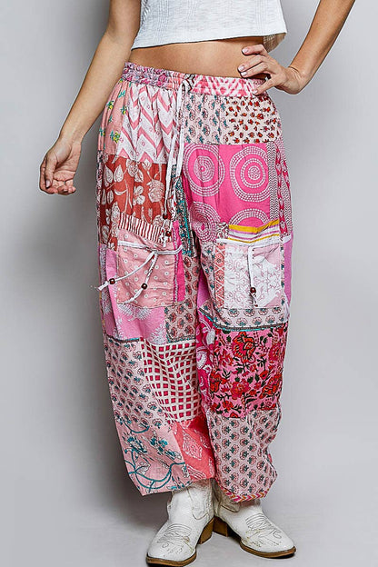 One-of-a-Kind Boho Printed Woven Jogger Pants | Assorted