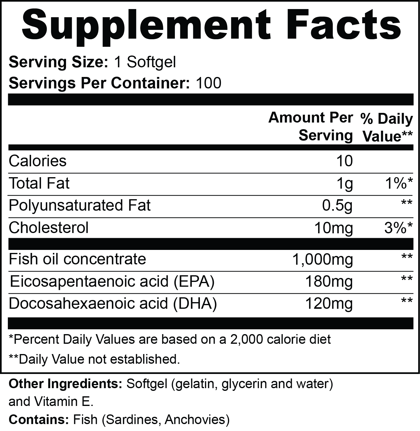Galactic Omega-3 EPA 180mg + DHA 120mg