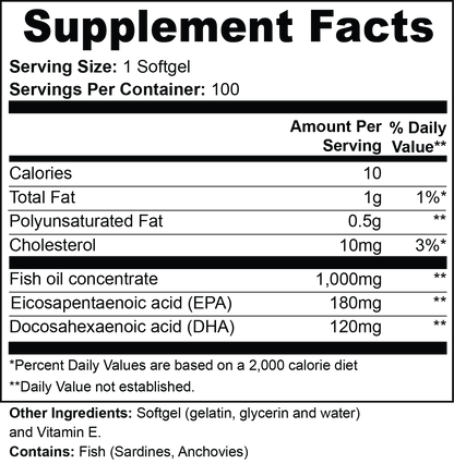 Galactic Omega-3 EPA 180mg + DHA 120mg
