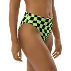 Toxic Tiles Checkerboard High-Waisted Sport Bikini Bottom