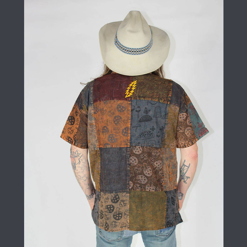 Shakedown Shroom Patchwork Button-Up