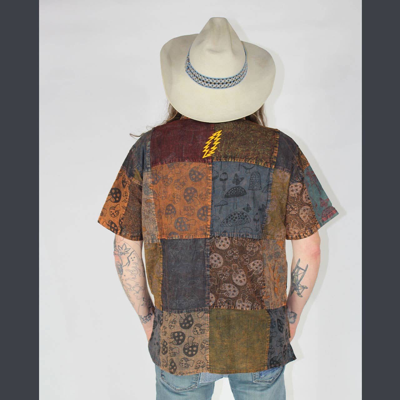 Shakedown Shroom Patchwork Button-Up