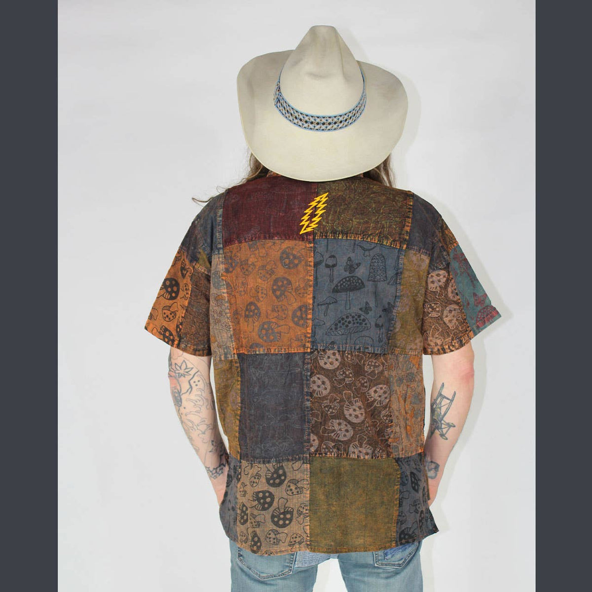 Shakedown Shroom Patchwork Button-Up