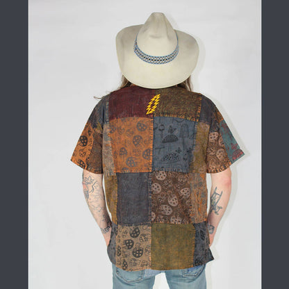 Shakedown Shroom Patchwork Button-Up