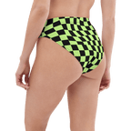 Toxic Tiles Checkerboard High-Waisted Sport Bikini Bottom