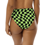 Toxic Tiles Checkerboard High-Waisted Sport Bikini Bottom