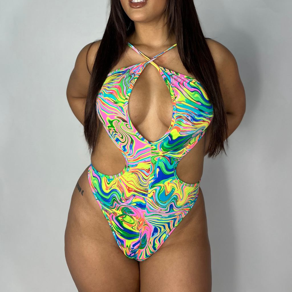 Trippin' Balls Crossed Body Suit
