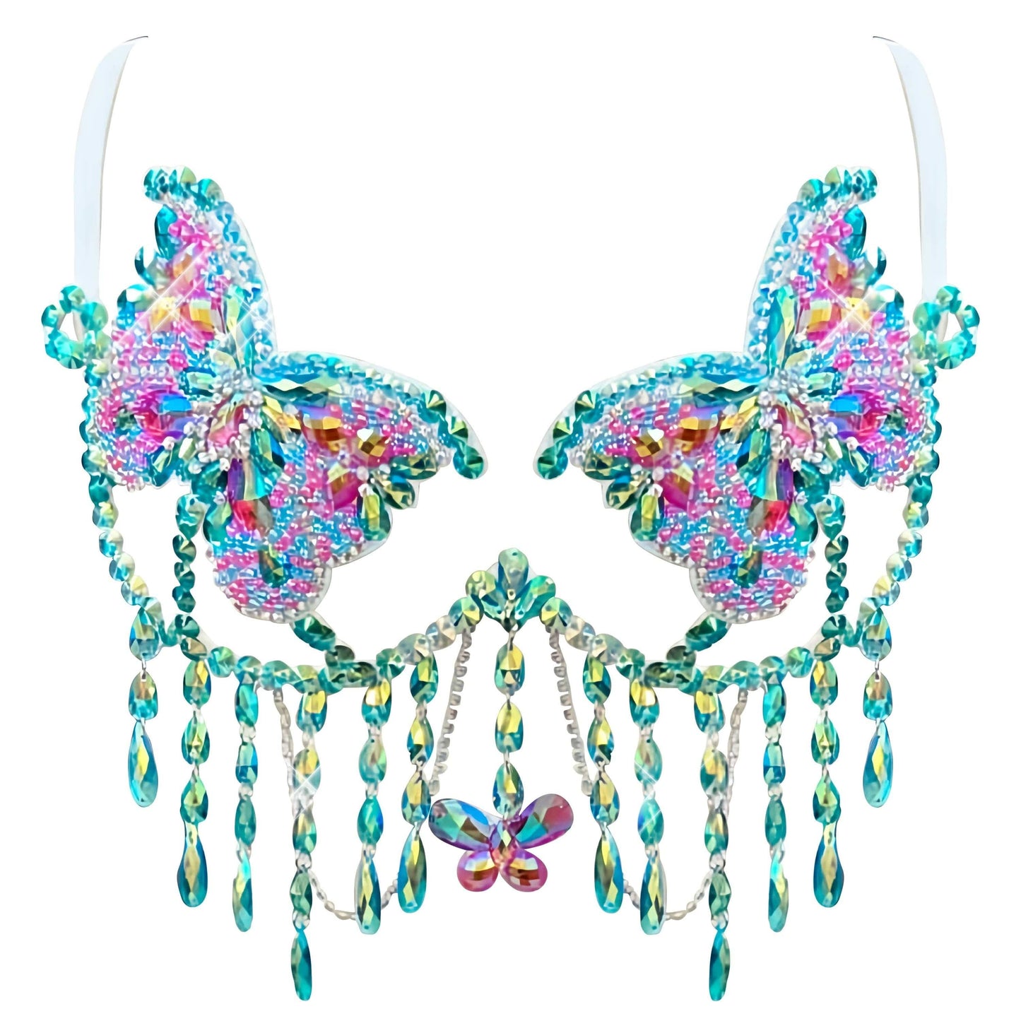 Ethereal Butterfly Crystal Carnival Bra