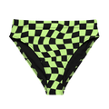 Toxic Tiles Checkerboard High-Waisted Sport Bikini Bottom