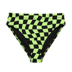 Toxic Tiles Checkerboard High-Waisted Sport Bikini Bottom
