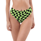 Toxic Tiles Checkerboard High-Waisted Sport Bikini Bottom