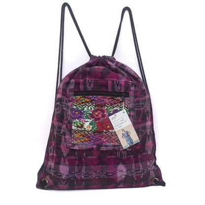 Salsa Upcycled Corte Backpack - Unique Guatemalan Handicraft