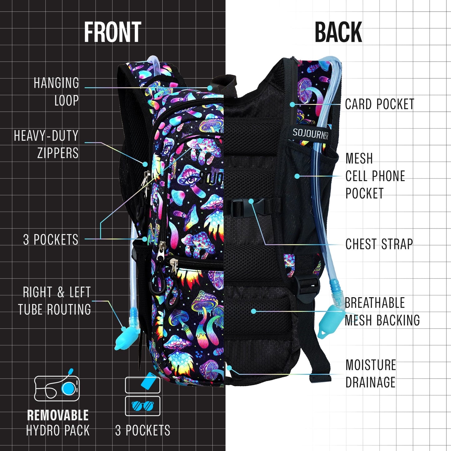 Festival Hydration Pack — Liquid Shine™ Series (Medium)