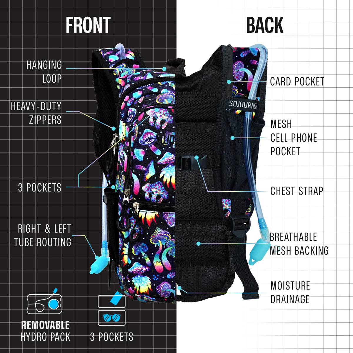 Festival Hydration Pack — Liquid Shine™ Series (Medium)