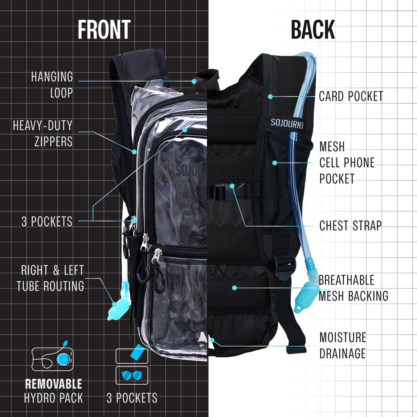 Festival Hydration Pack — Liquid Shine™ Series (Medium)