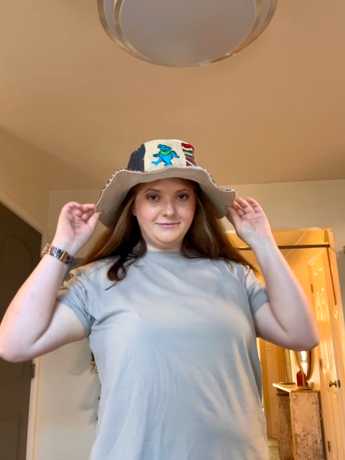 Stealie Bolt Hemp Patchwork Bucket Hat