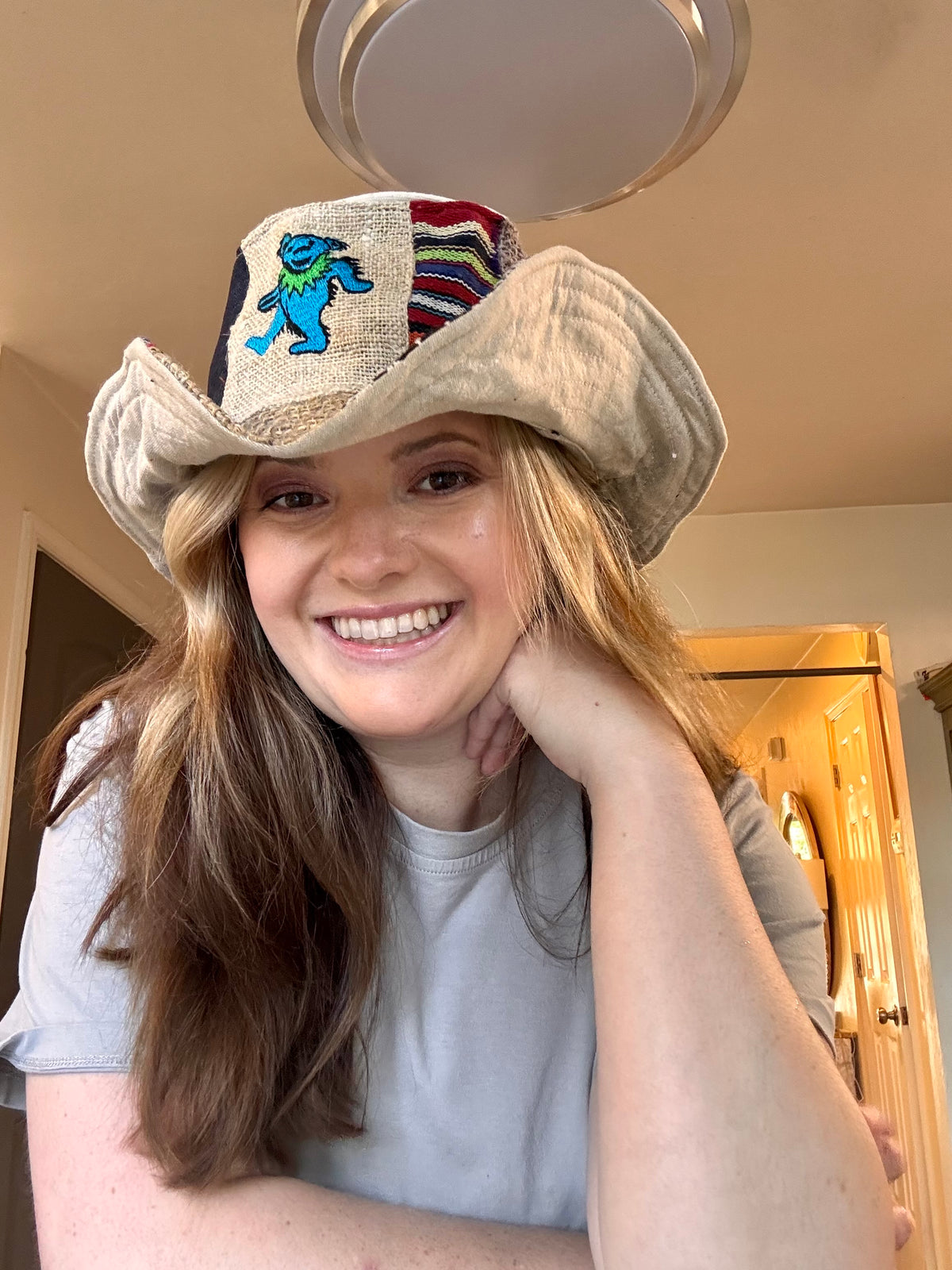 Stealie Bolt Hemp Patchwork Bucket Hat