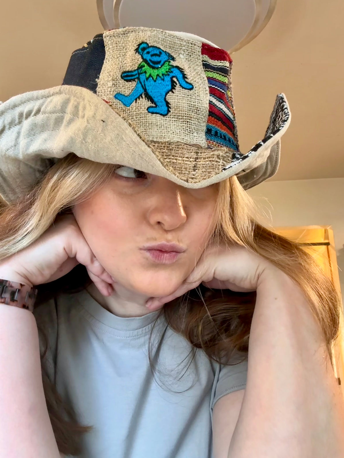 Stealie Bolt Hemp Patchwork Bucket Hat