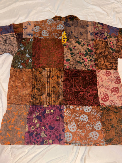 Shakedown Shroom Patchwork Button-Up