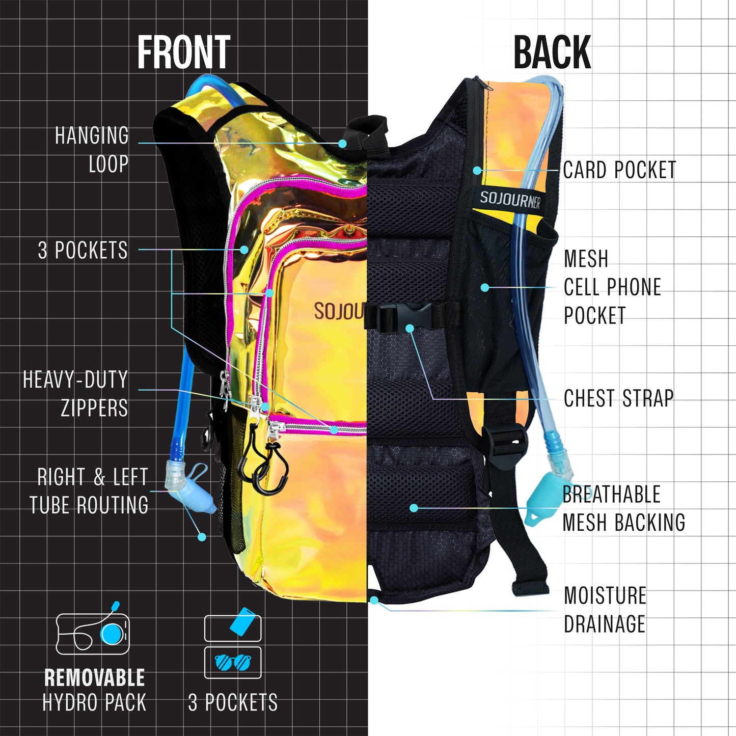 Festival Hydration Pack — Liquid Shine™ Series (Medium)