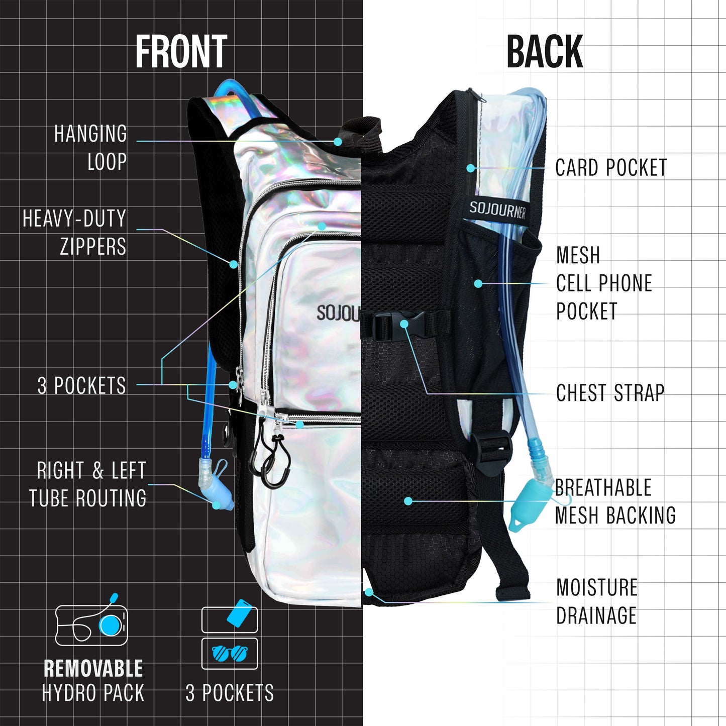 Festival Hydration Pack — Liquid Shine™ Series (Medium)