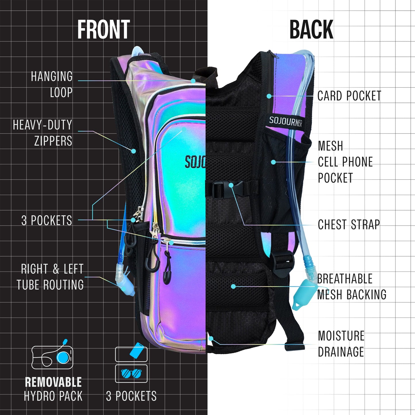Festival Hydration Pack — Liquid Shine™ Series (Medium)