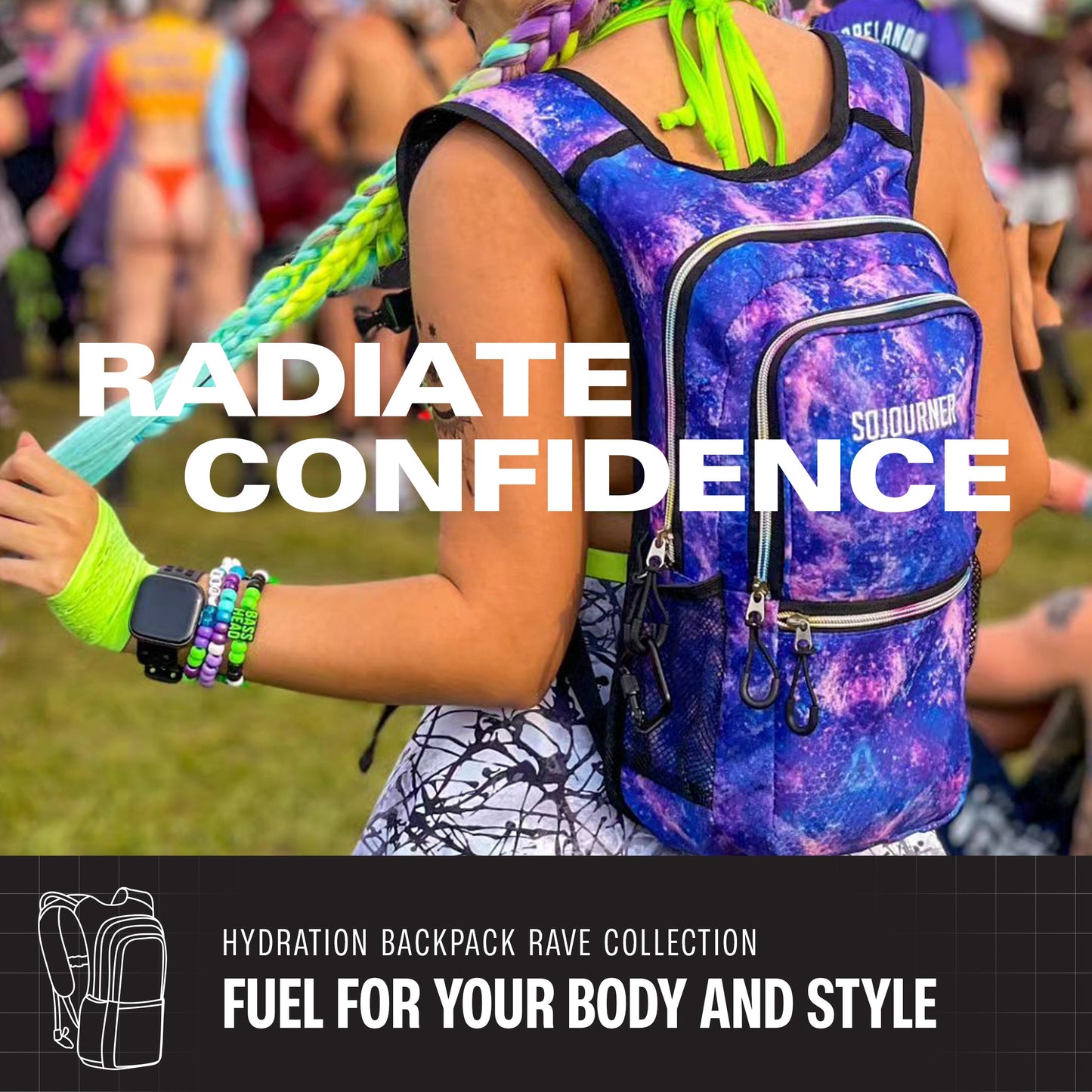 Festival Hydration Pack — Liquid Shine™ Series (Medium)