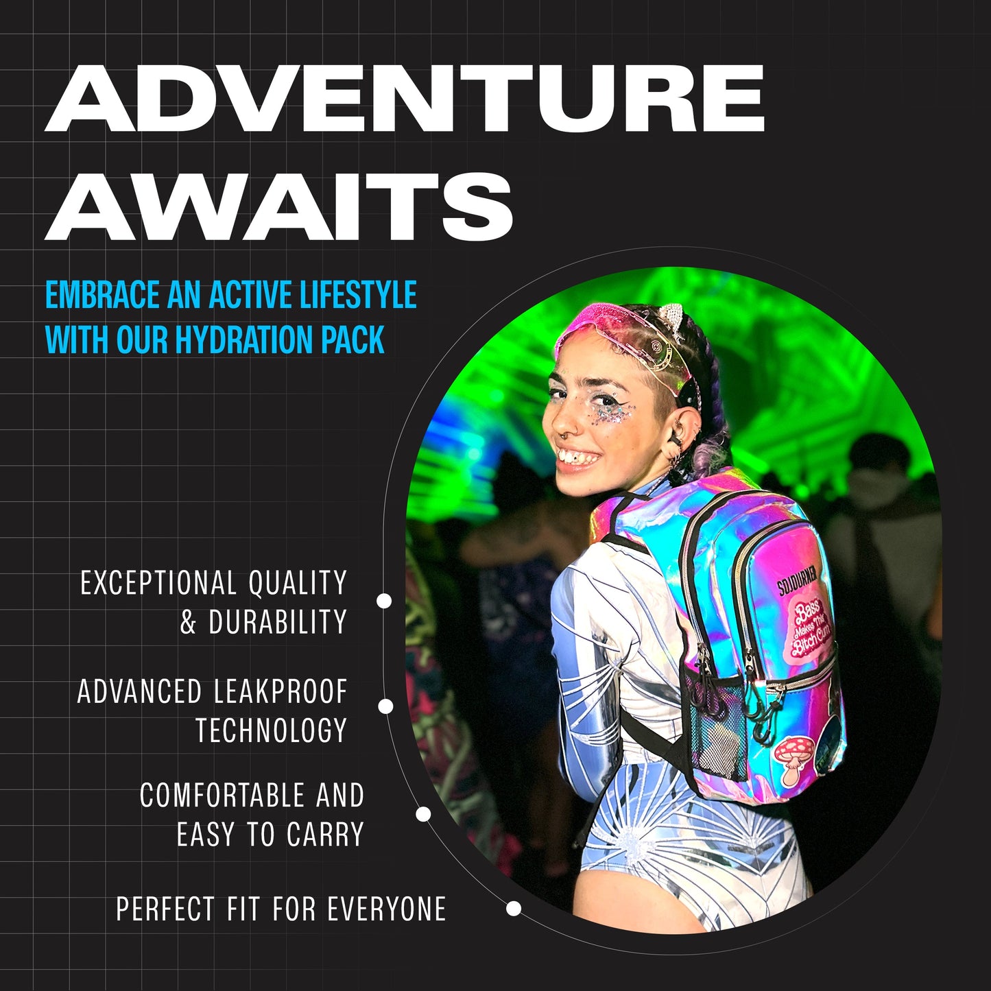 Festival Hydration Pack — Liquid Shine™ Series (Medium)