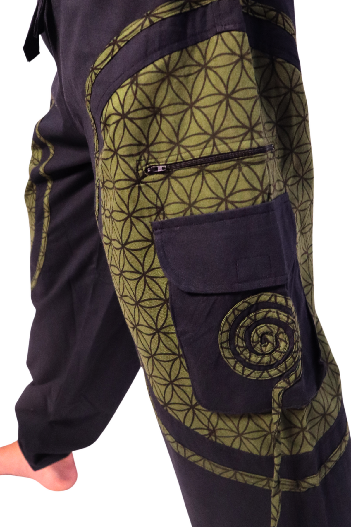 Flow Pants - Green Flower of Life