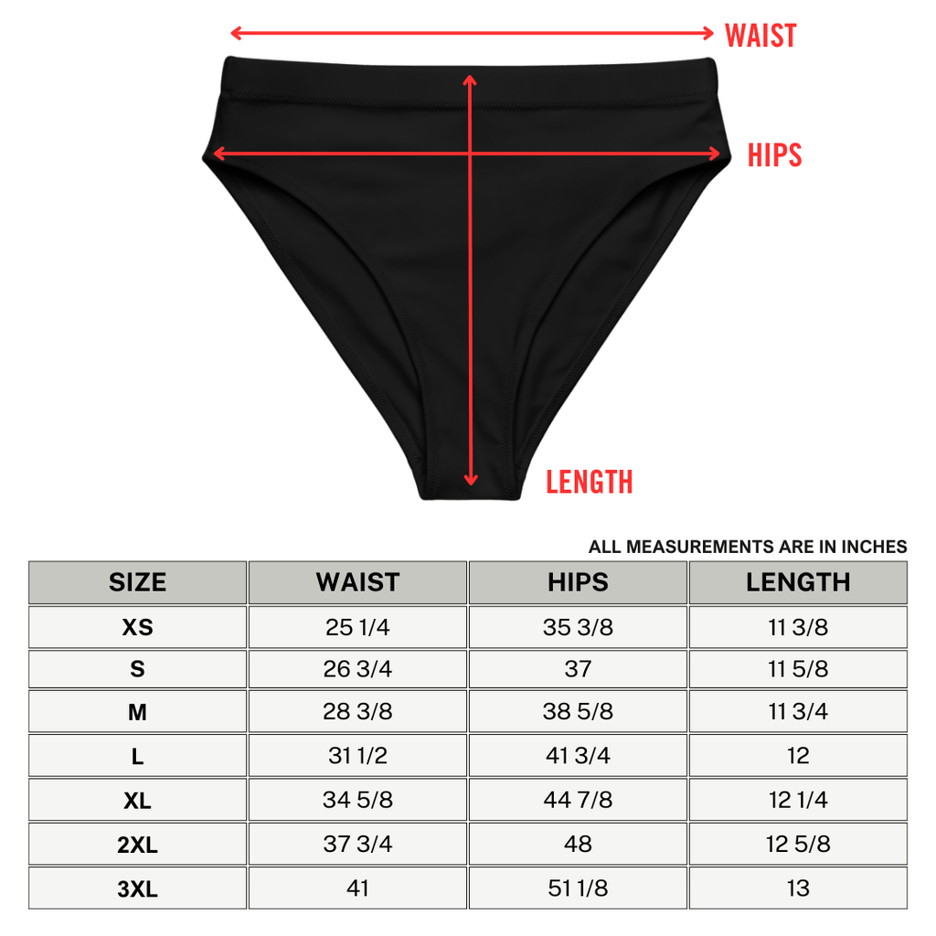 Toxic Tiles Checkerboard High-Waisted Sport Bikini Bottom