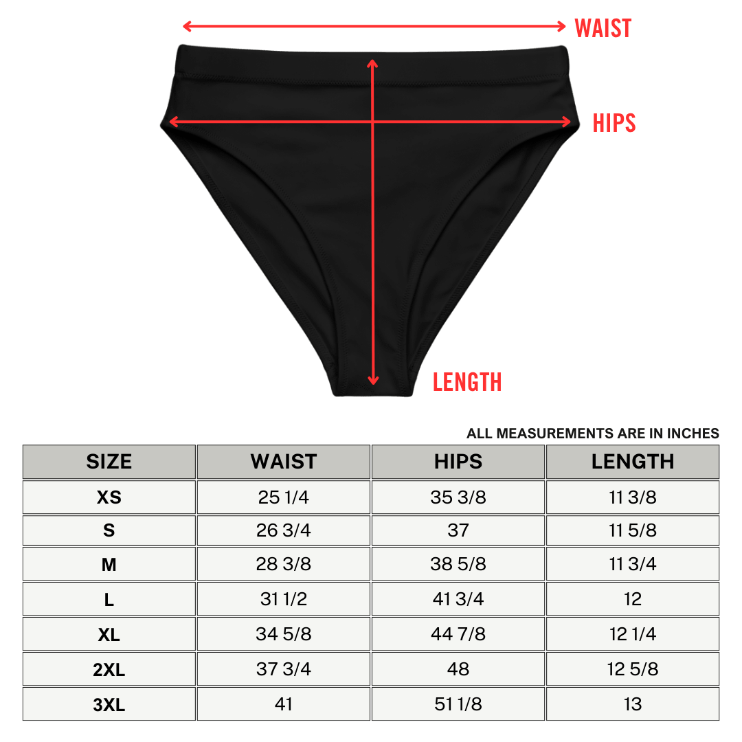 Toxic Tiles Checkerboard High-Waisted Sport Bikini Bottom