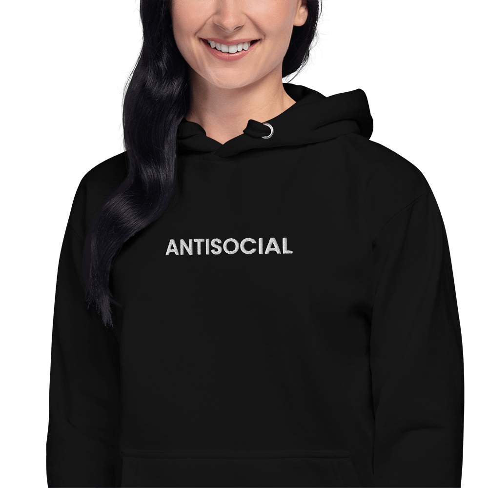 Antisocial Embroidered Hoodie
