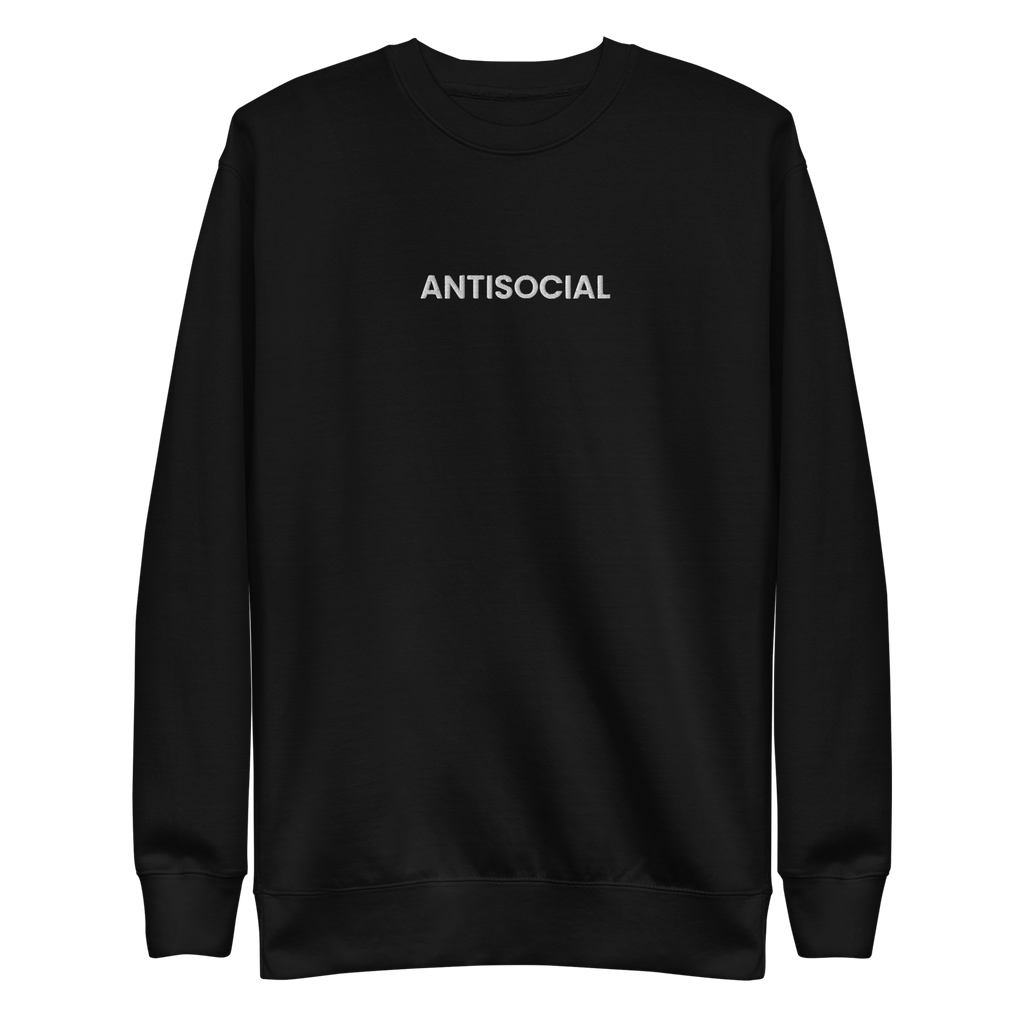 Antisocial Embroidered Unisex Sweatshirt