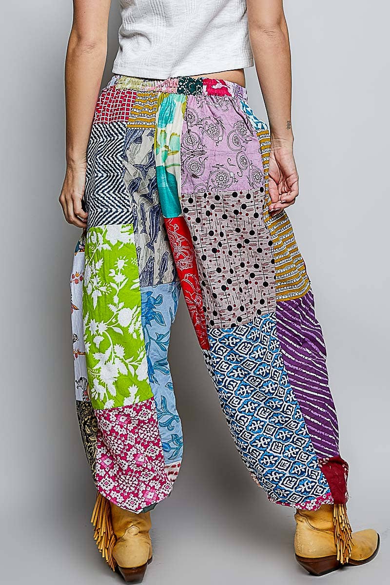 One-of-a-Kind Boho Printed Woven Jogger Pants | Assorted