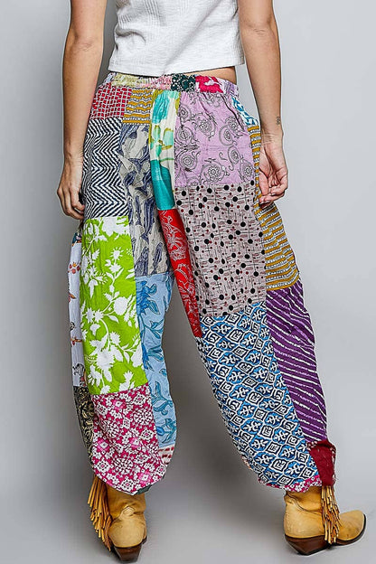 One-of-a-Kind Boho Printed Woven Jogger Pants | Assorted