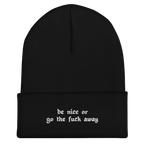 Be Nice Or... Cuffed Beanie