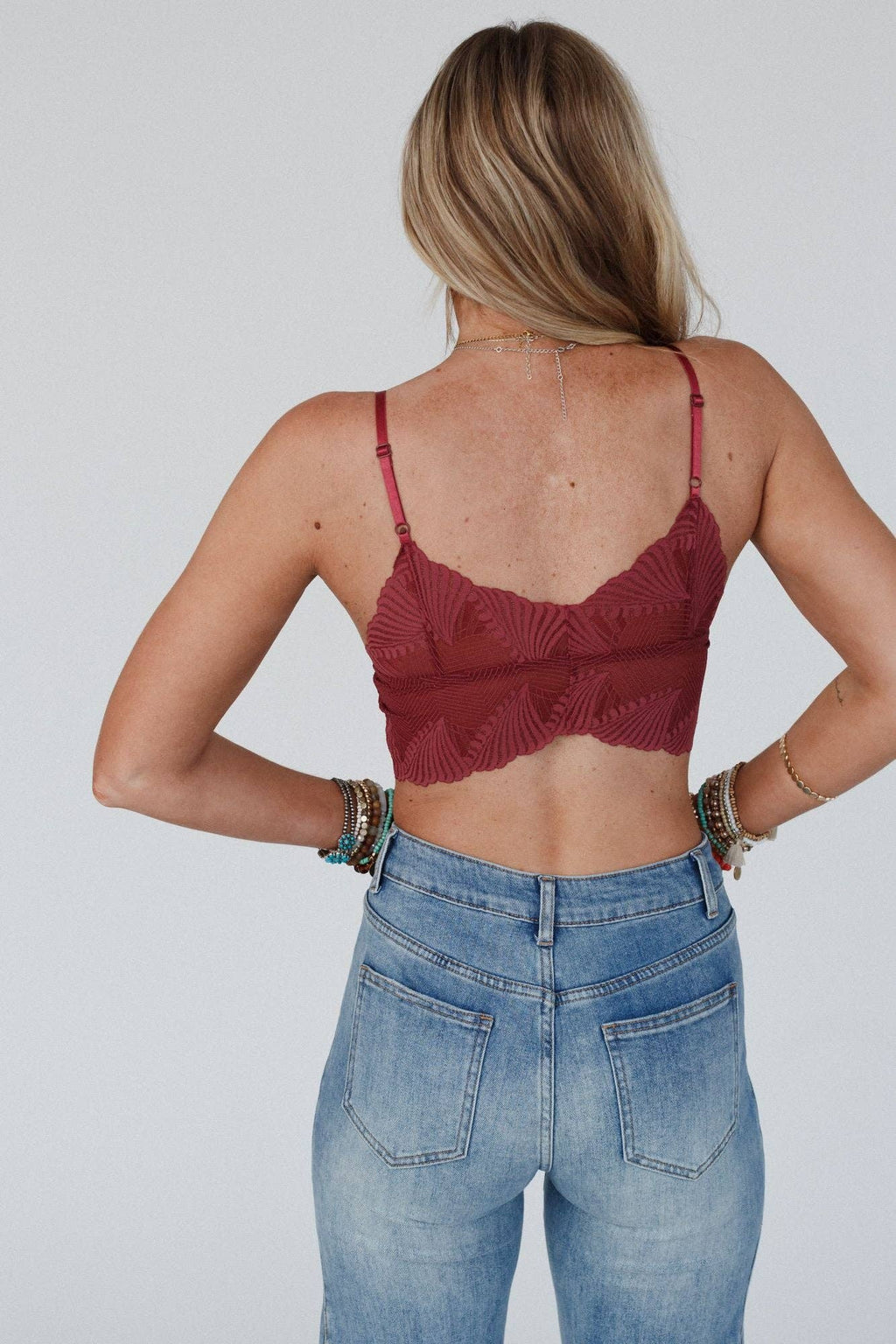Butterfly Beauty Lace Bralette | Wine
