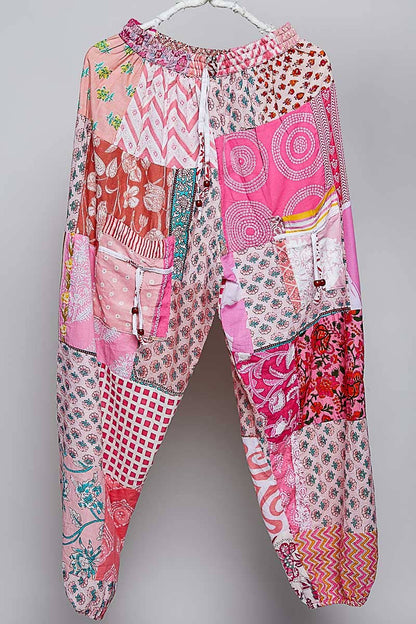 One-of-a-Kind Boho Printed Woven Jogger Pants | Assorted