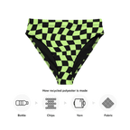 Toxic Tiles Checkerboard High-Waisted Sport Bikini Bottom