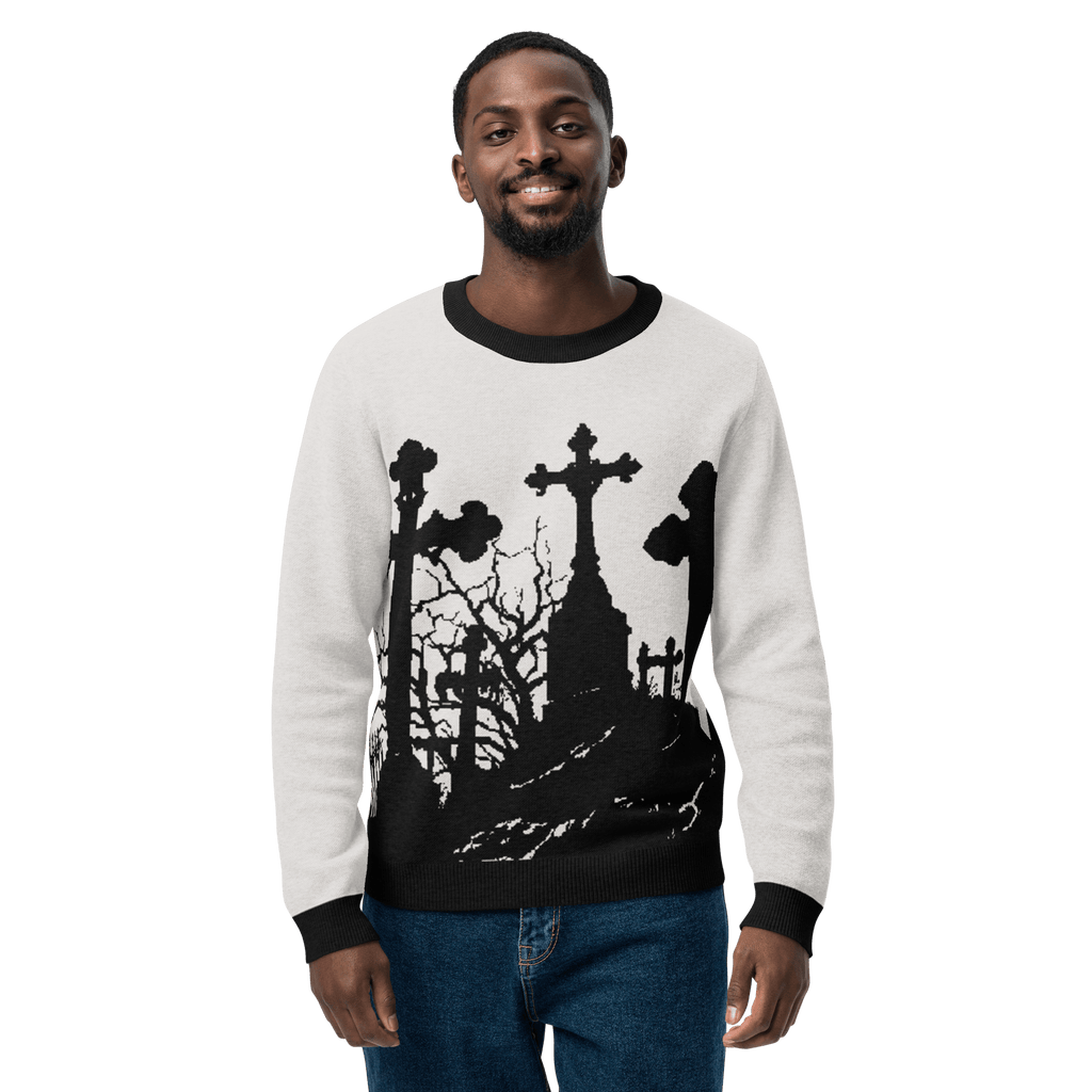 Cemetery Ash Knit Crew Neck Sweater