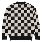 Checkers and Cream Knit Cardigan