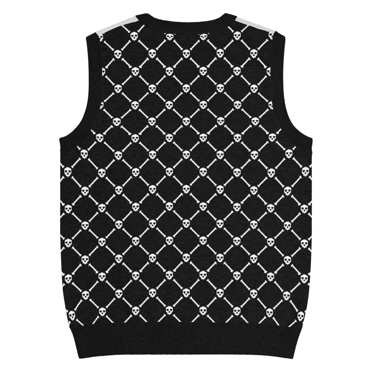 Crossbones Knit V-Neck Vest