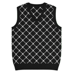 Crossbones Knit V-Neck Vest