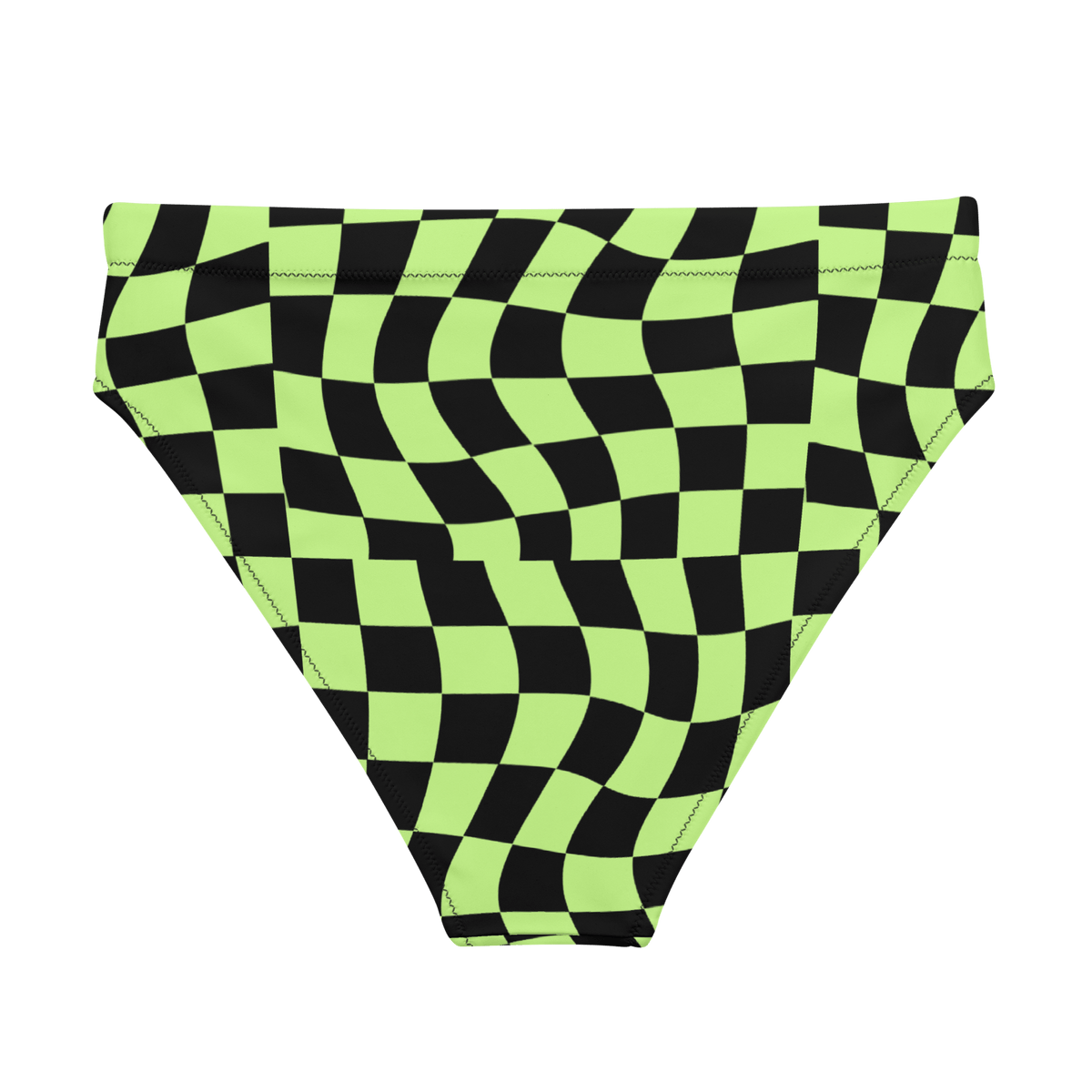 Toxic Tiles Checkerboard High-Waisted Sport Bikini Bottom