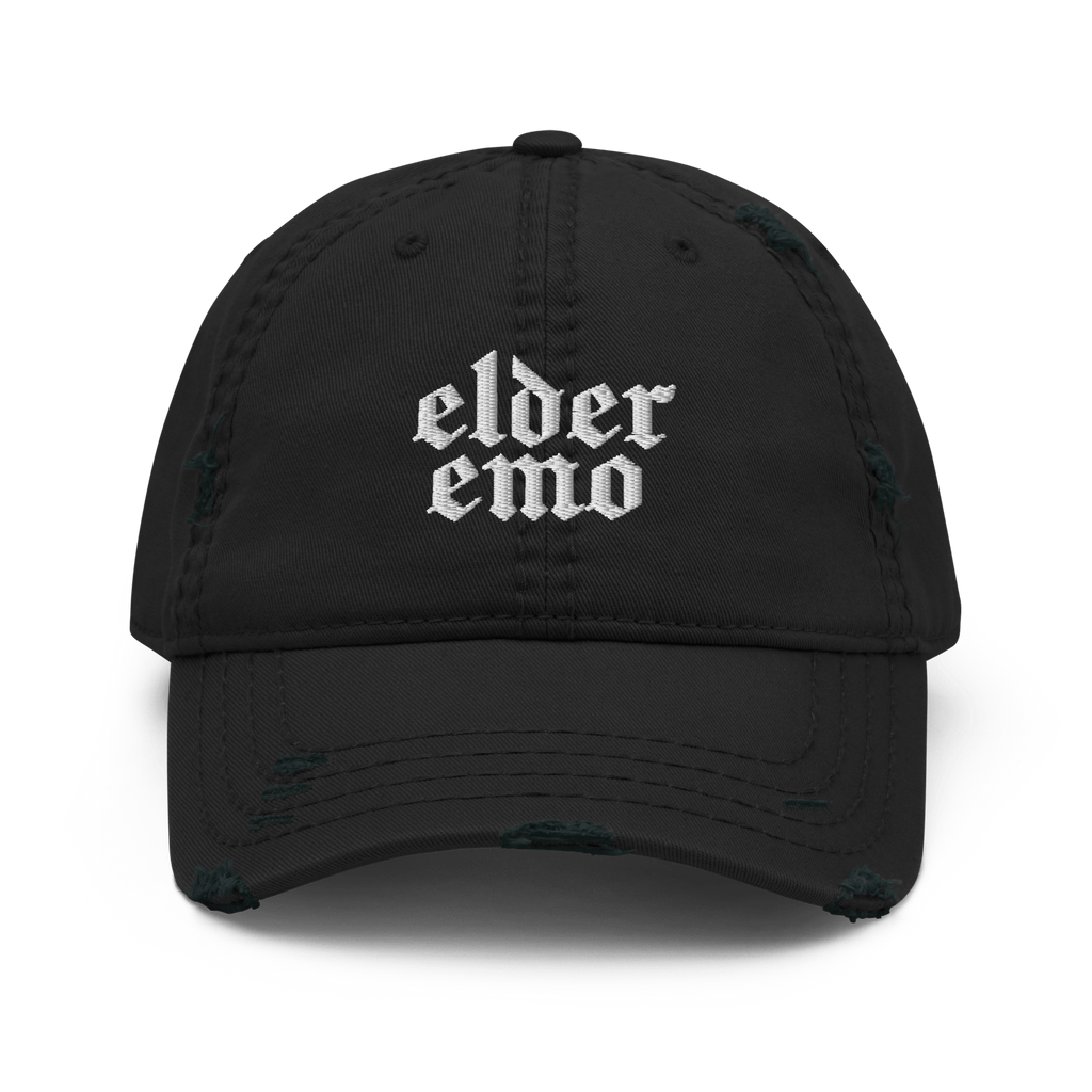 Elder Emo Distressed Dad Cap