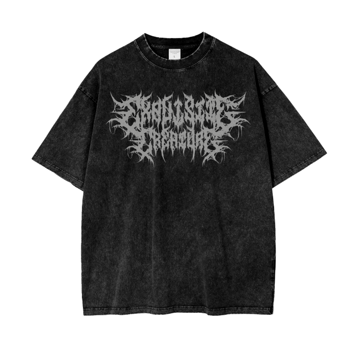 Exquisite Creature Metal Acid Wash Oversize T-Shirt