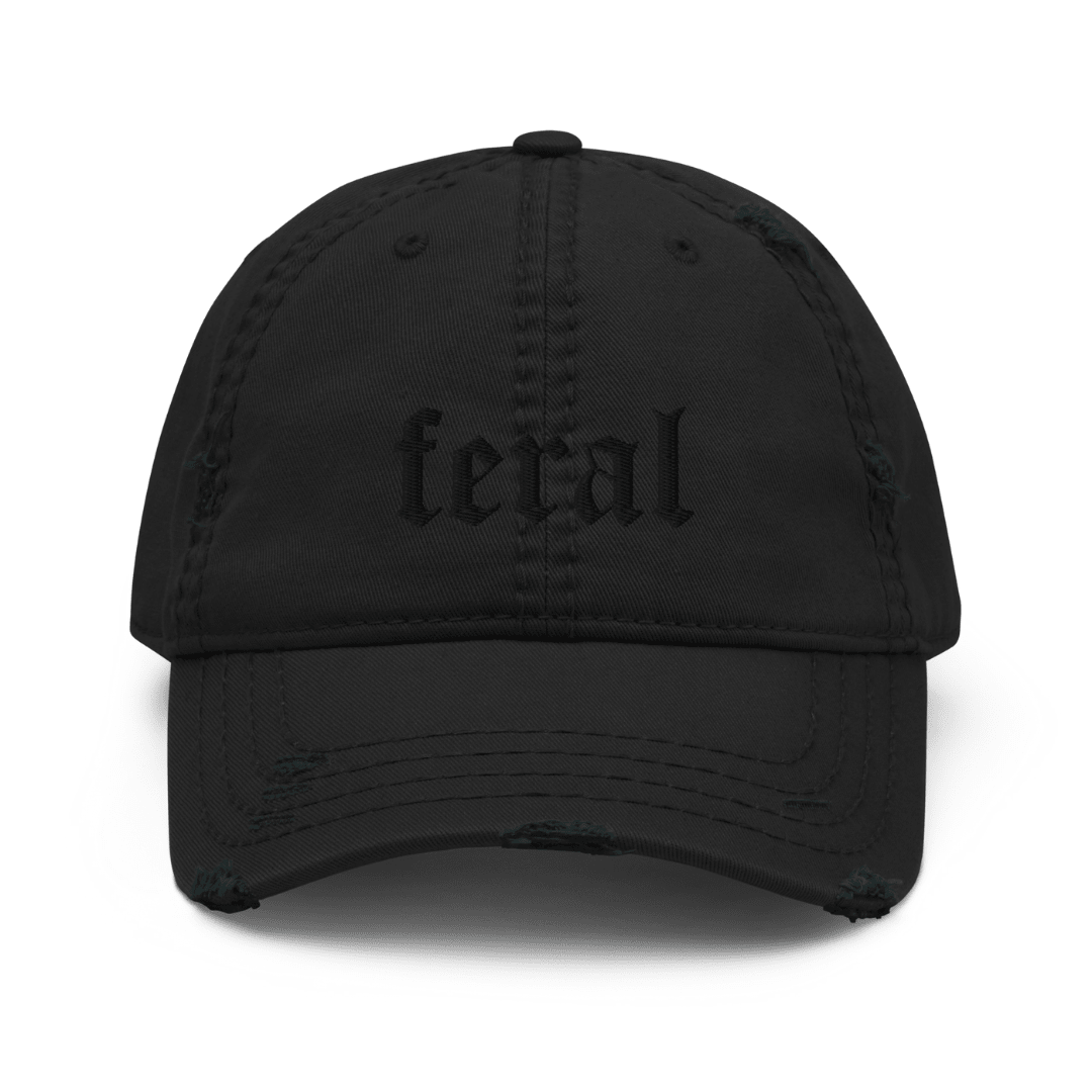 Feral Blackout Distressed Dad Hat