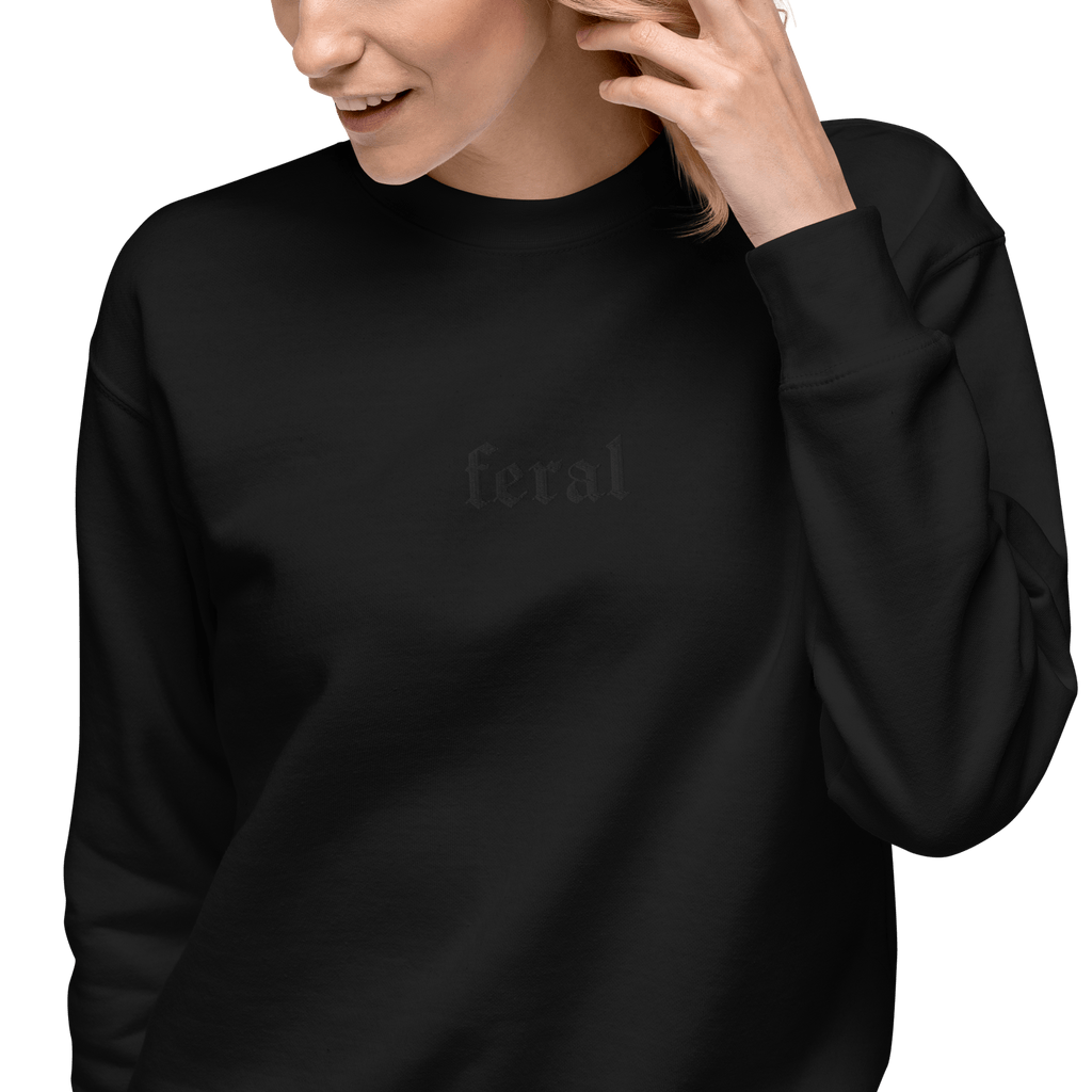 Feral Blackout Embroidered Sweatshirt